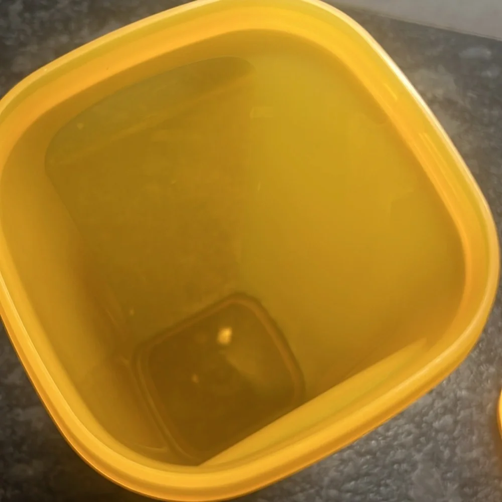 - Slim Line by Tupperware Orange Kitchen Storage Container. Looks brand new